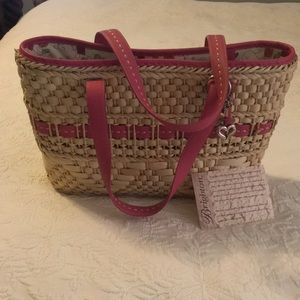 Brighton - Pink Straw Bag
